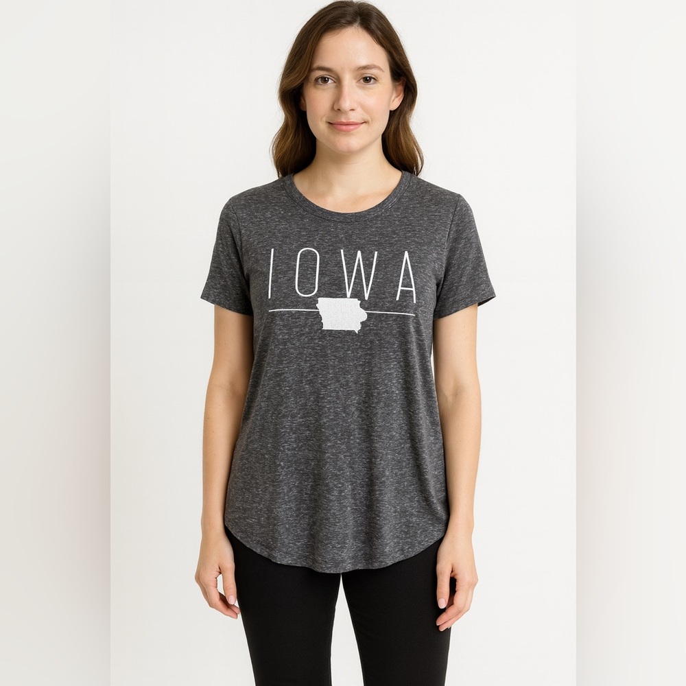 Gray Iowa Graphic Tee - Short Sleeve